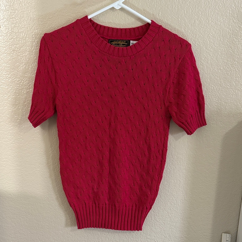 Vintage Classic Pink/fuchsia Cable Knit Sweater - Picture 12 of 12
